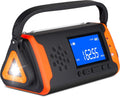 Solar Powered Hand Crank AM/FM/NOAA Emergency Weather Alert Radio with LED Flashlight, Pack of 2 N3502