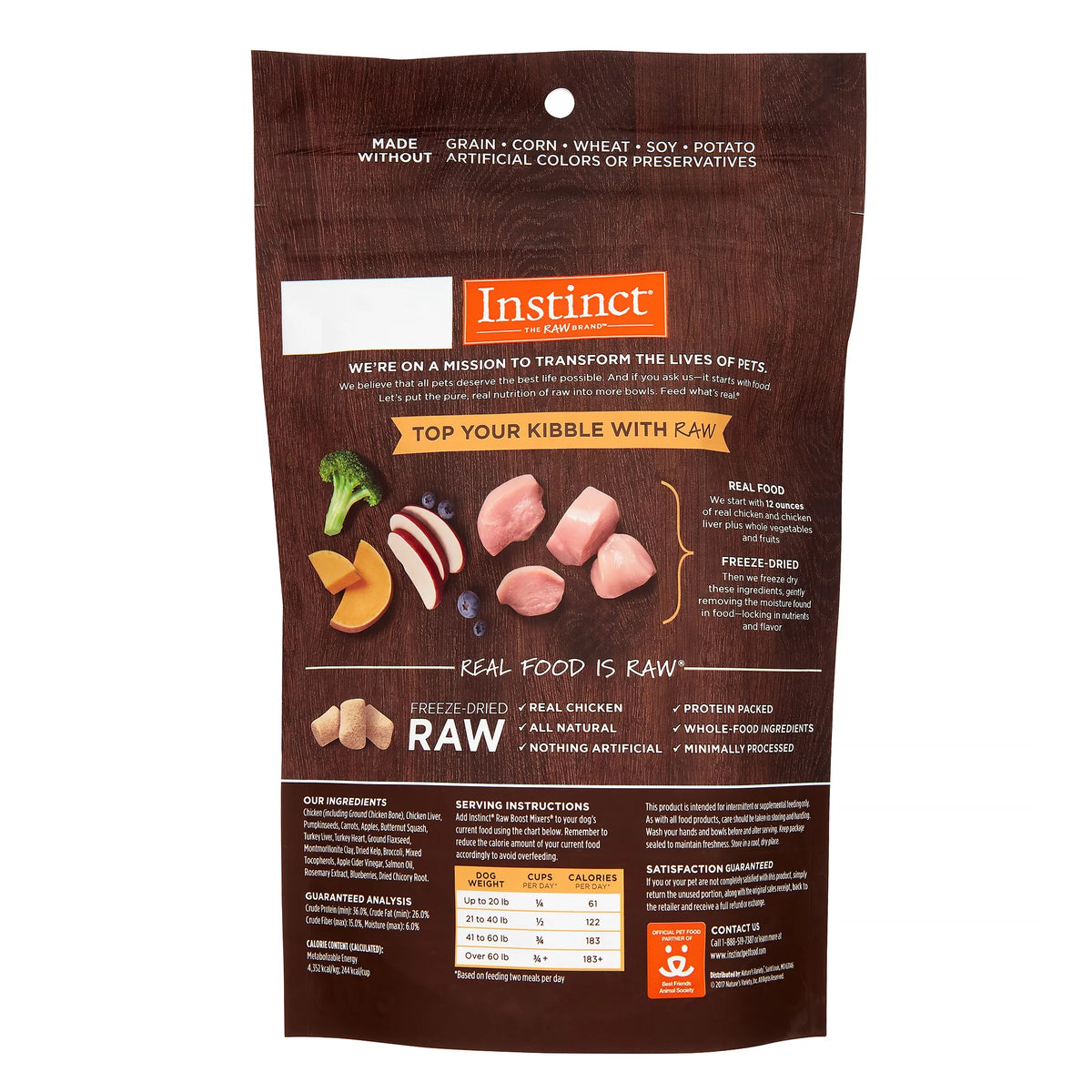 Freeze Dried Raw Boost Mixers Grain-Free Chicken Dog Food Topper 6 oz F1329