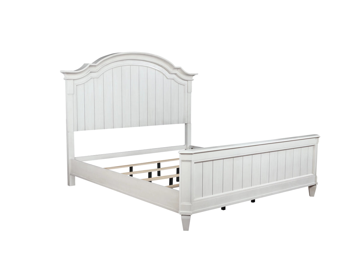 King White Wood Bed E115