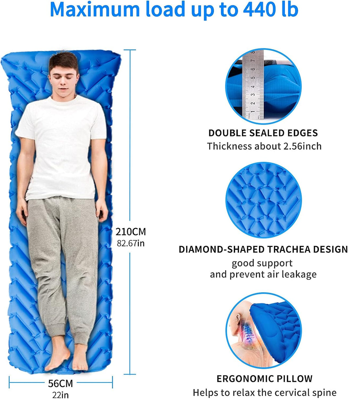 Ultralight Inflatable Camping Sleeping Pad G849