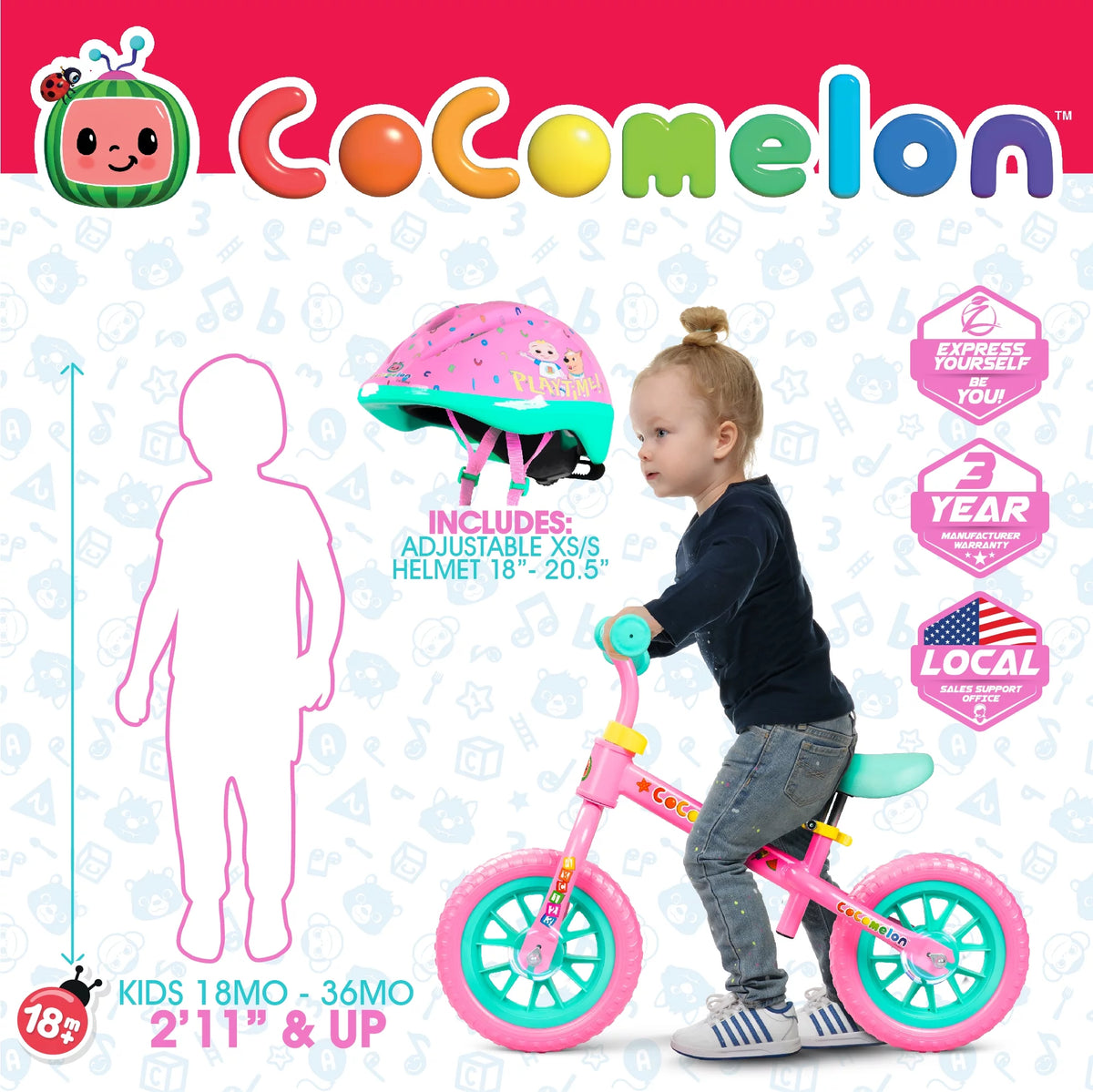 Blue Adjustable Lightweight Balance Bike K3054