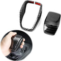 Carbon Fiber Auto Gear Shift Knob Cover Sticker Trim U9489