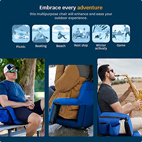 Reclining Stadium Seats for Bleachers with Back Support N9424