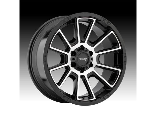 18x8.5 Gloss Black Machined Wheels R280863