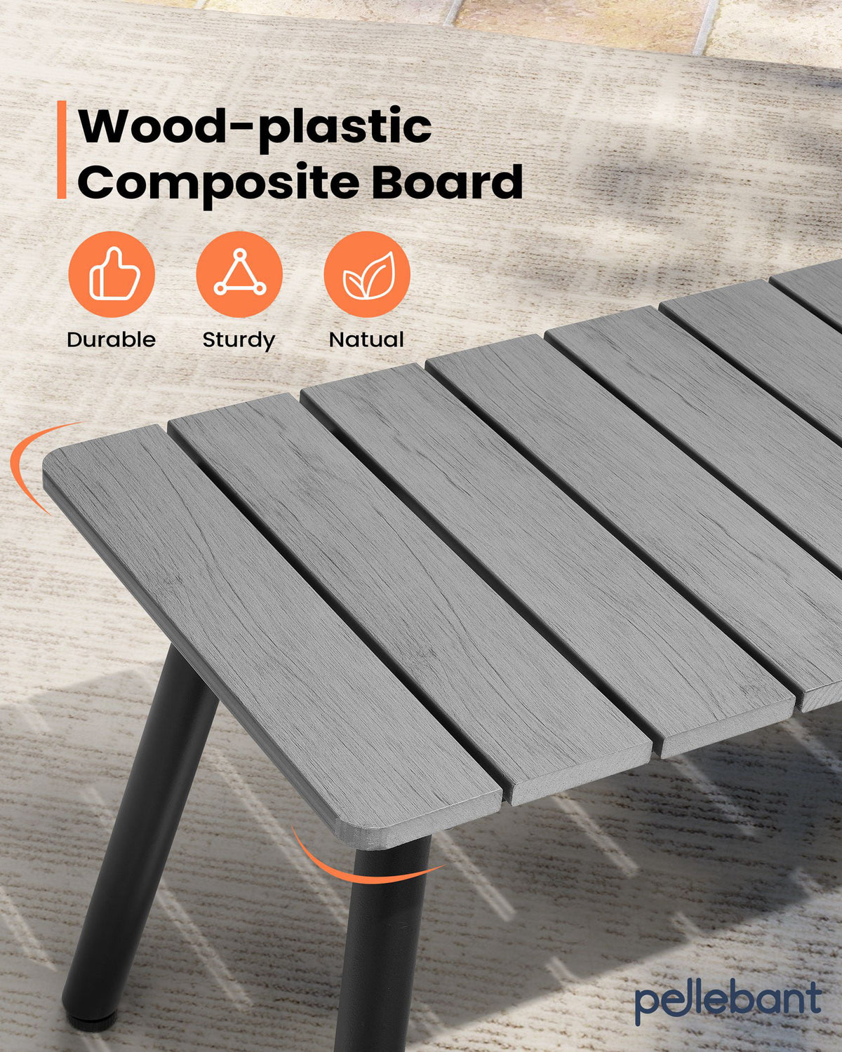 Gray Outdoor Dining Bench K329629