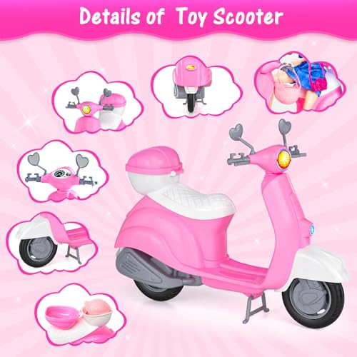 67PCS Doll Playset with Scooter & 11.5 Inch Doll Accessories E509970