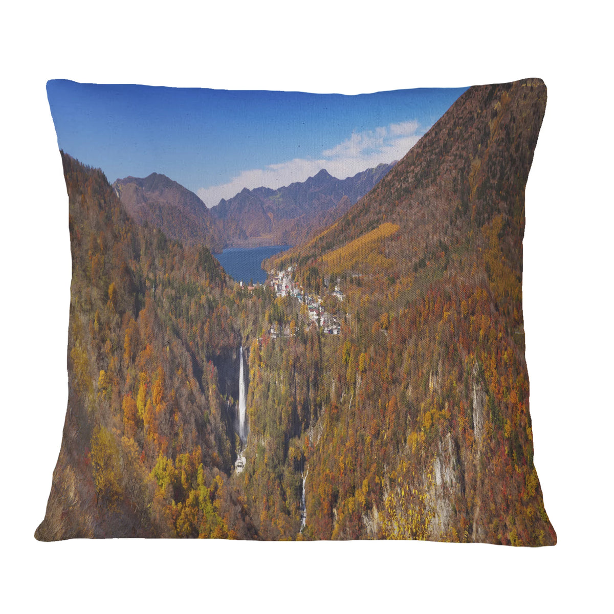 Landscape Printed Throw Pillow 16x16 B7098
