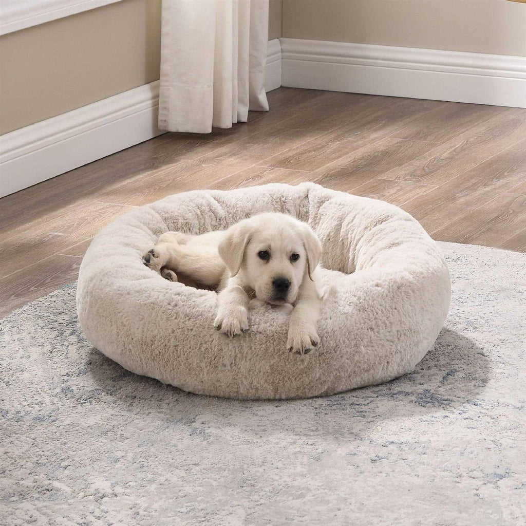Faux Rabbit Fur Memory Foam Calming Bed P65254