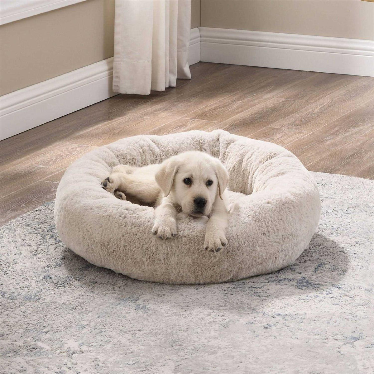 Faux Rabbit Fur Memory Foam Calming Bed P65254
