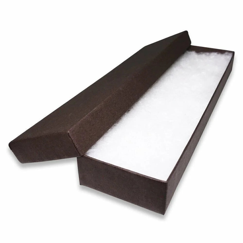 Chocolate-Brown Kraft Cotton Filled Boxes S1981