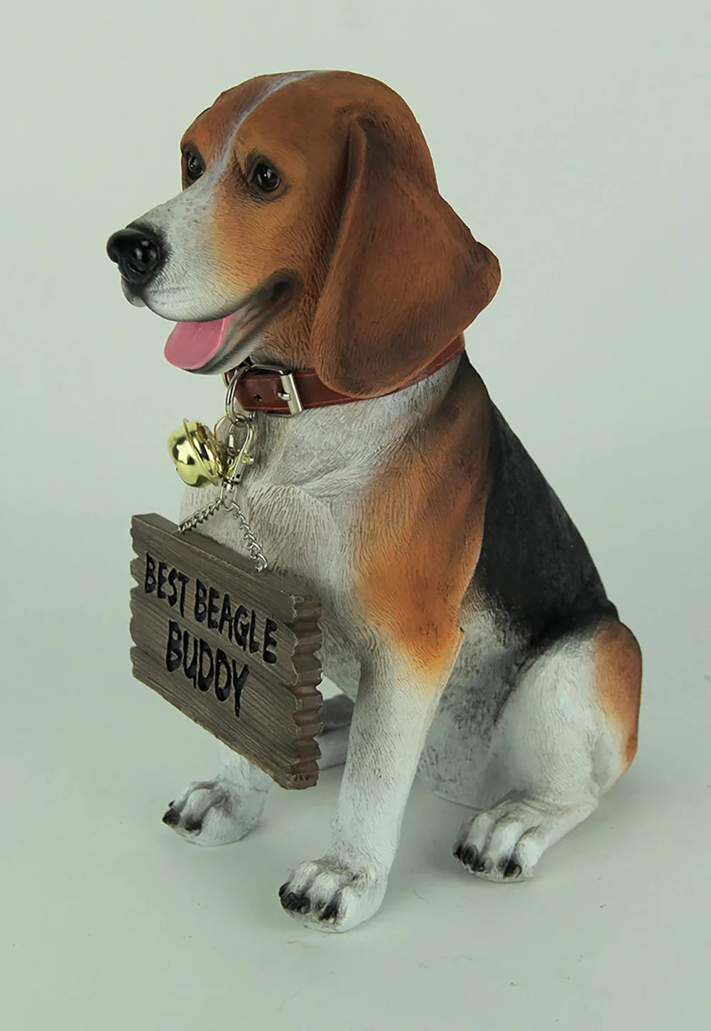 12 inch Realistic Lifelike Dog Statue with Reversible Sign G2094