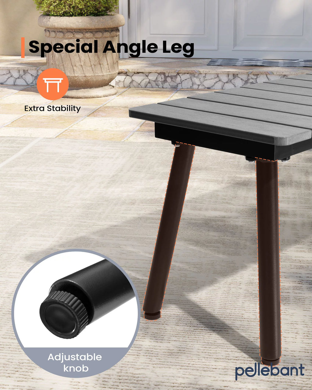 Gray Outdoor Dining Bench K329629