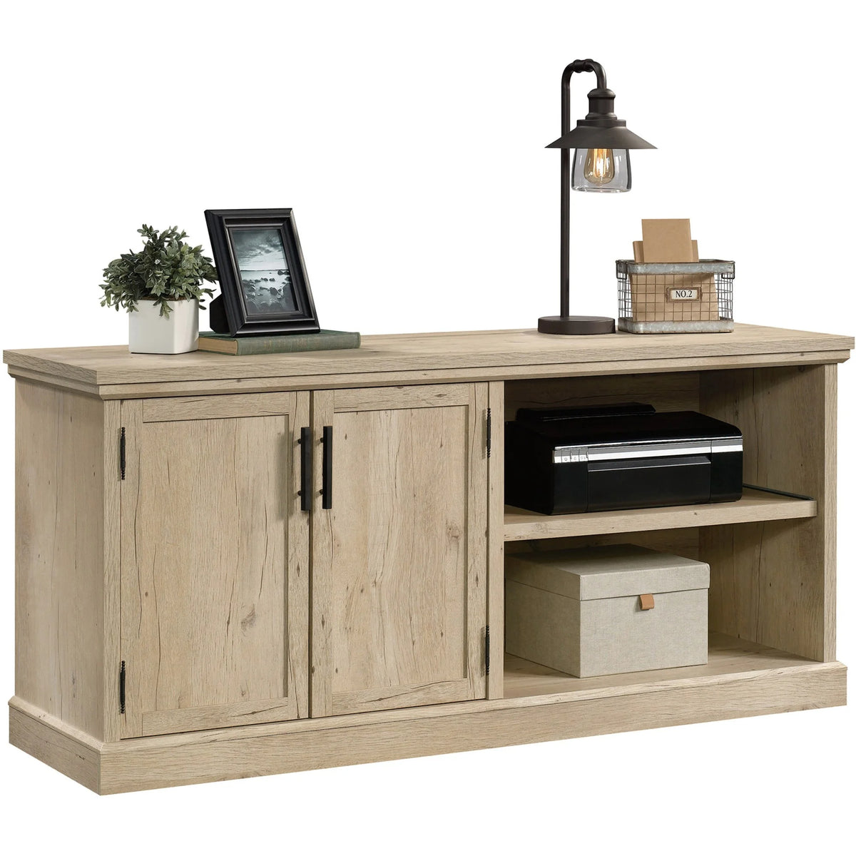 Prime Oak Engineered Wood Office Printer Credenza G588