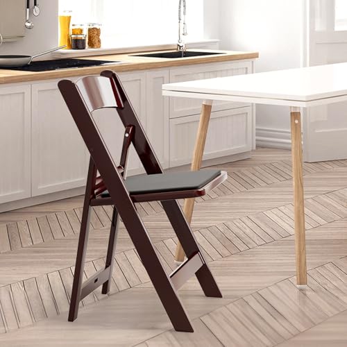 White 4 PC Resin Folding Chairs with Cushion N973304