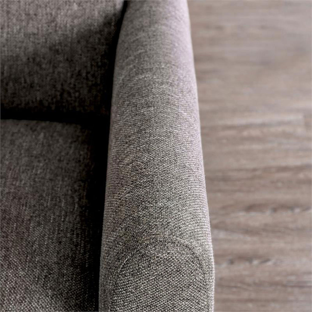 Brown Fabric Upholstered Loveseat S599308