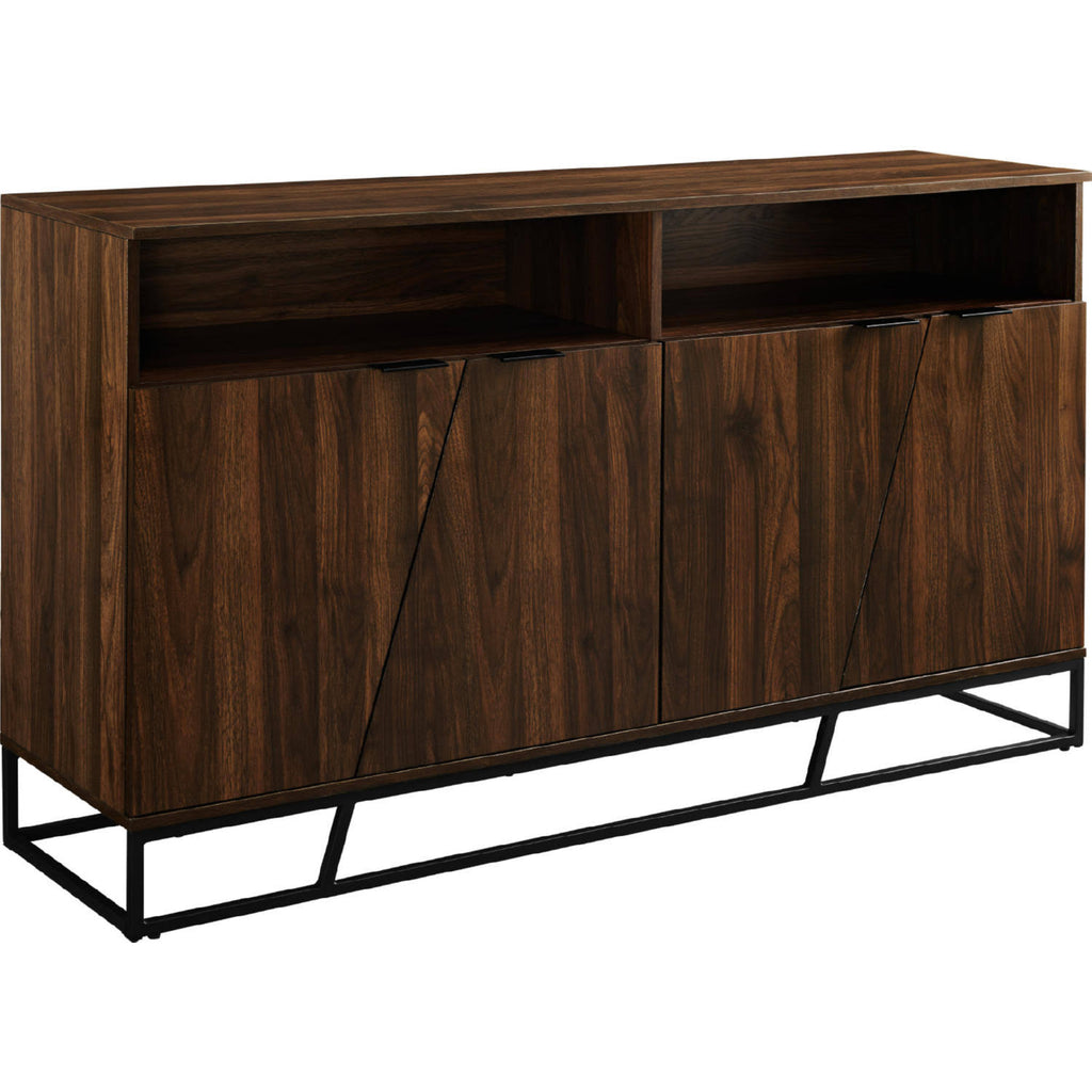 Angled Door Sideboard - Dark Walnut J662