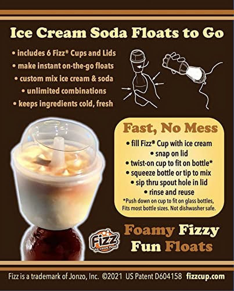 12-Pack Reusable Ice Cream Float Accessories D985