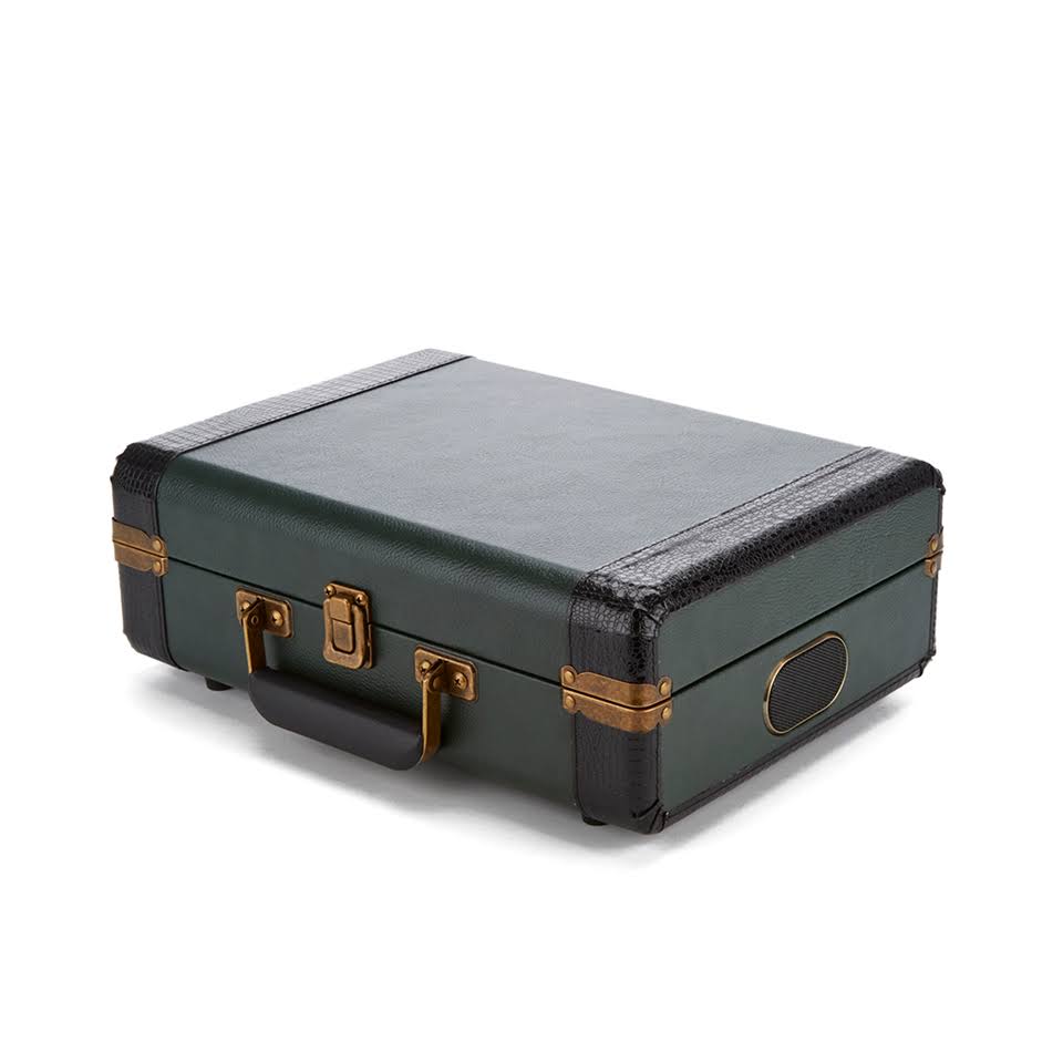 Portable Bluetooth Turntable Green/Black Q4449